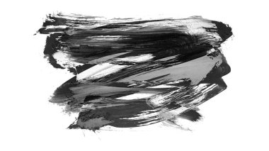 Siyah fırça darbesi ve doku. Grunge vektör soyut el boyalı element. Altı çizili ve sınır tasarımı.