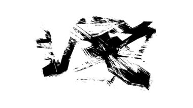 Siyah fırça darbesi ve doku. Grunge soyut elle boyanmış elementler. Altı çizili ve sınır tasarımı.