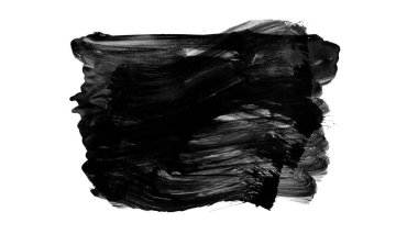 Siyah fırça darbesi ve doku. Grunge vektör soyut el boyalı element. Altı çizili ve sınır tasarımı.