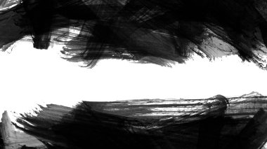 Siyah fırça darbesi ve doku. Grunge vektör soyut el boyalı element. Altı çizili ve sınır tasarımı.