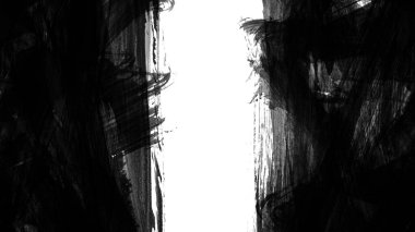 Siyah fırça darbesi ve doku. Grunge vektör soyut el boyalı element. Altı çizili ve sınır tasarımı.