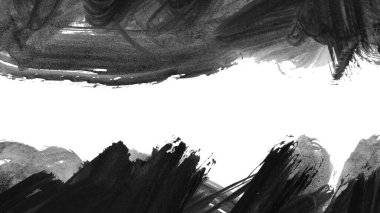 Siyah mürekkep fırçası darbeleri. vektör illüstrasyonu.