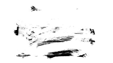 Siyah fırça darbesi ve doku. Grunge vektör soyut el boyalı element. Altı çizili ve sınır tasarımı.