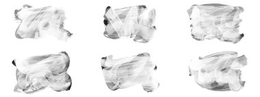 Siyah fırça darbesi ve doku. Grunge vektör soyut el boyalı element. Altı çizili ve sınır tasarımı.