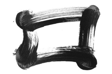 siyah mürekkep fırçası vuruşu. resimleme.