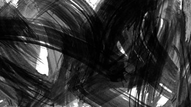 Siyah fırça darbesi ve doku. Grunge soyut elle boyanmış elementler. Altı çizili ve sınır tasarımı.