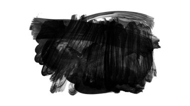 Siyah fırça darbesi ve doku. Grunge vektör soyut el boyalı element. Altı çizili ve sınır tasarımı.