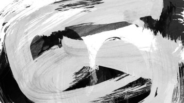 Siyah fırça darbesi ve doku. Grunge vektör soyut el boyalı element. Altı çizili ve sınır tasarımı.