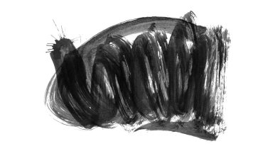 Siyah fırça darbesi ve doku. Grunge vektör soyut el boyalı element. Altı çizili ve sınır tasarımı.