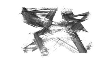 Siyah fırça darbesi ve doku. Grunge vektör soyut el boyalı element. Altı çizili ve sınır tasarımı.