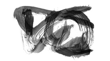 Siyah fırça darbesi ve doku. Grunge vektör soyut el boyalı element. Altı çizili ve sınır tasarımı.