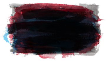 Siyah ve renkli boya karışımı, fırça darbesi ve doku. Grunge soyut elle boyanmış elementler. 