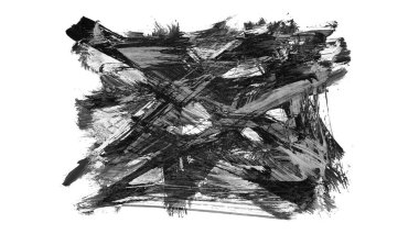 Siyah fırça darbesi ve doku. Grunge vektör soyut el boyalı element. Altı çizili ve sınır tasarımı.