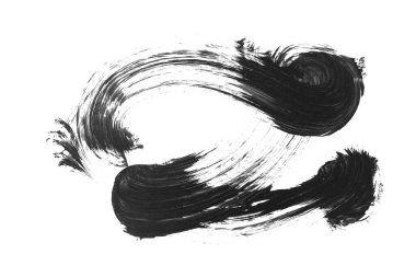 siyah mürekkep fırçası vuruşu. resimleme.