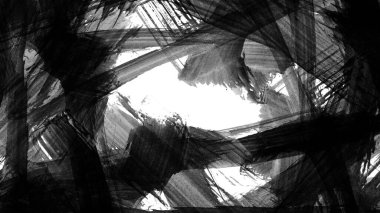 Siyah fırça darbesi ve doku. Grunge vektör soyut el boyalı element. Altı çizili ve sınır tasarımı.