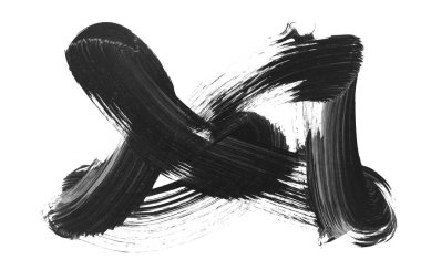 siyah mürekkep fırçası vuruşu. resimleme.
