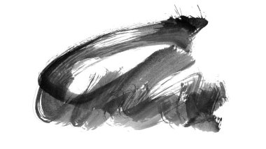 Siyah fırça darbesi ve doku. Grunge vektör soyut el boyalı element. Altı çizili ve sınır tasarımı.