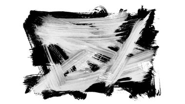 Siyah fırça darbesi ve doku. Grunge soyut elle boyanmış elementler. Altı çizili ve sınır tasarımı.