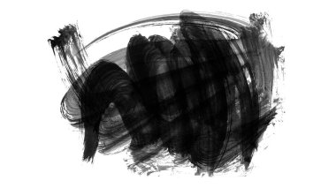 siyah mürekkep fırçası vuruşu. resimleme.