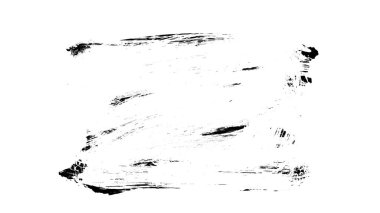 Siyah fırça darbesi ve doku. Grunge vektör soyut el boyalı element. Altı çizili ve sınır tasarımı.