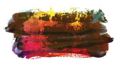 Siyah ve renkli boya karışımı, fırça darbesi ve doku. Grunge soyut elle boyanmış elementler. 