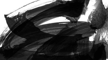 Siyah fırça darbesi ve doku. Grunge vektör soyut el boyalı element. Altı çizili ve sınır tasarımı.