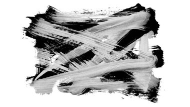 Siyah fırça darbesi ve doku. Grunge soyut elle boyanmış elementler. Altı çizili ve sınır tasarımı.