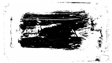Siyah fırça darbesi ve doku. Grunge vektör soyut el boyalı element. Altı çizili ve sınır tasarımı.