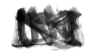 siyah mürekkep fırçası vuruşu. resimleme.