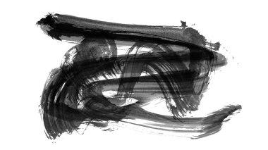 Siyah fırça darbesi ve doku. Grunge vektör soyut el boyalı element. Altı çizili ve sınır tasarımı.