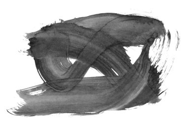 siyah mürekkep fırçası vuruşu. resimleme.