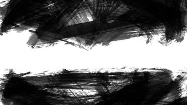 Siyah fırça darbesi ve doku. Grunge vektör soyut el boyalı element. Altı çizili ve sınır tasarımı.