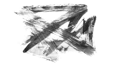 Siyah fırça darbesi ve doku. Grunge vektör soyut el boyalı element. Altı çizili ve sınır tasarımı.