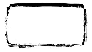 Siyah fırça darbesi ve doku. Grunge vektör soyut el boyalı element. Altı çizili ve sınır tasarımı.