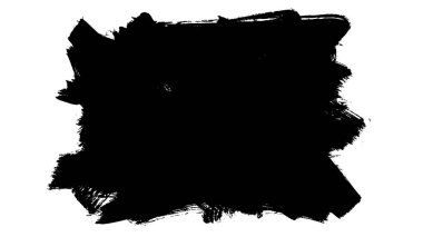 Siyah fırça darbesi ve doku. Grunge soyut elle boyanmış elementler. Altı çizili ve sınır tasarımı.