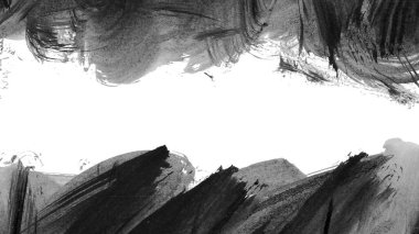 Siyah mürekkep fırçası darbeleri. vektör illüstrasyonu.