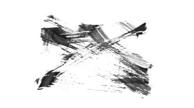 Siyah fırça darbesi ve doku. Grunge vektör soyut el boyalı element. Altı çizili ve sınır tasarımı.