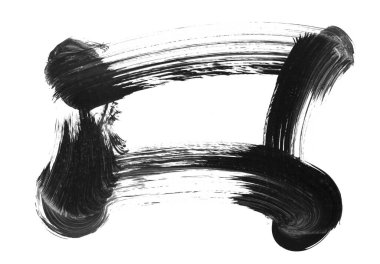 siyah mürekkep fırçası vuruşu. resimleme.