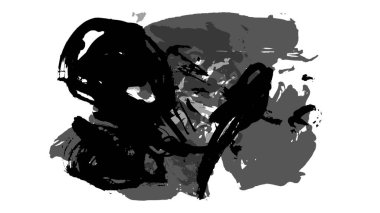 Siyah fırça darbesi ve doku. Grunge vektör soyut el boyalı element. Altı çizili ve sınır tasarımı.