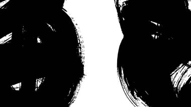 Siyah fırça darbesi ve doku. Grunge vektör soyut el boyalı element. Altı çizili ve sınır tasarımı.