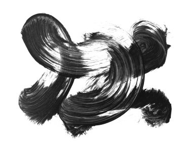 siyah mürekkep fırçası vuruşu. resimleme.