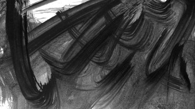 Siyah fırça darbesi ve doku. Grunge soyut elle boyanmış elementler. Altı çizili ve sınır tasarımı.