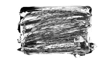 Siyah fırça darbesi ve doku. Grunge vektör soyut el boyalı element. Altı çizili ve sınır tasarımı.