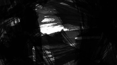 Siyah fırça darbesi ve doku. Grunge vektör soyut el boyalı element. Altı çizili ve sınır tasarımı.