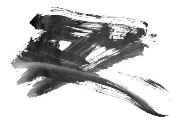 siyah mürekkep fırçası vuruşu. resimleme.