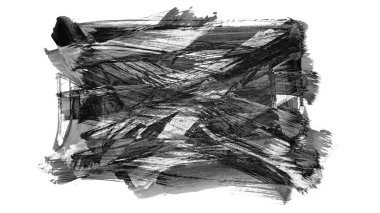 Siyah fırça darbesi ve doku. Grunge vektör soyut el boyalı element. Altı çizili ve sınır tasarımı.