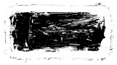 Siyah fırça darbesi ve doku. Grunge vektör soyut el boyalı element. Altı çizili ve sınır tasarımı.