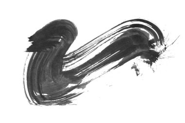 siyah mürekkep fırçası vuruşu. resimleme.