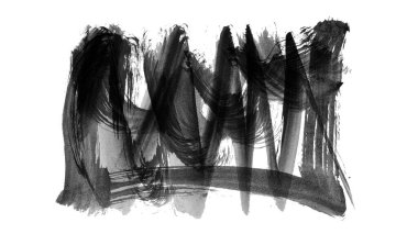 siyah mürekkep fırçası vuruşu. resimleme.