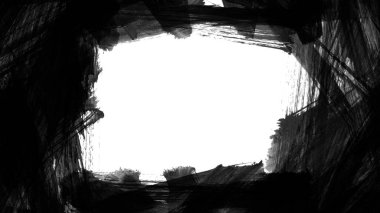 Siyah mürekkep fırçası darbeleri. vektör illüstrasyonu.